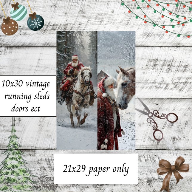 Papel De Seda Proyectos de Decoupage Santa Caballo 10x20  (Subido por el creador)