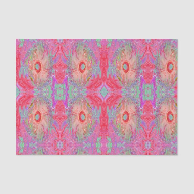 Papel De Seda Psicodelia del arco iris retro (Anverso)
