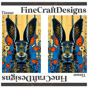 Papel De Seda Psicodelia Trippy Rabbit Hare Decoupage L&R 151
