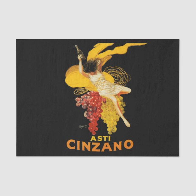 Papel De Seda Publicidad del cóctel Leonetto Cappiello Cinzano (Anverso)