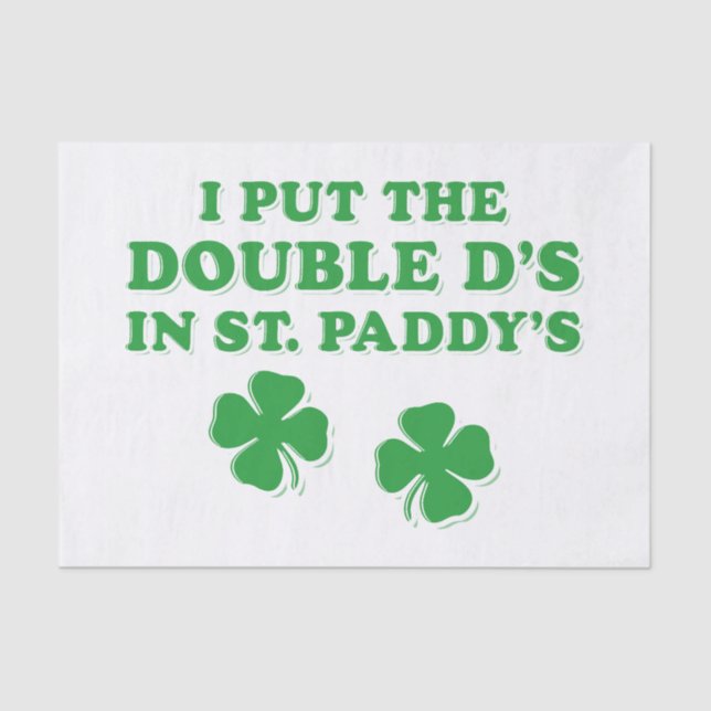 Papel De Seda Publiqué los dobles D's en el día de St. Paddy en  (Anverso)