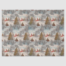 Pueblo de invierno brillante navidad vintage
