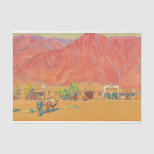 Papel De Seda Pueblo y acantilados por Maynard Dixon