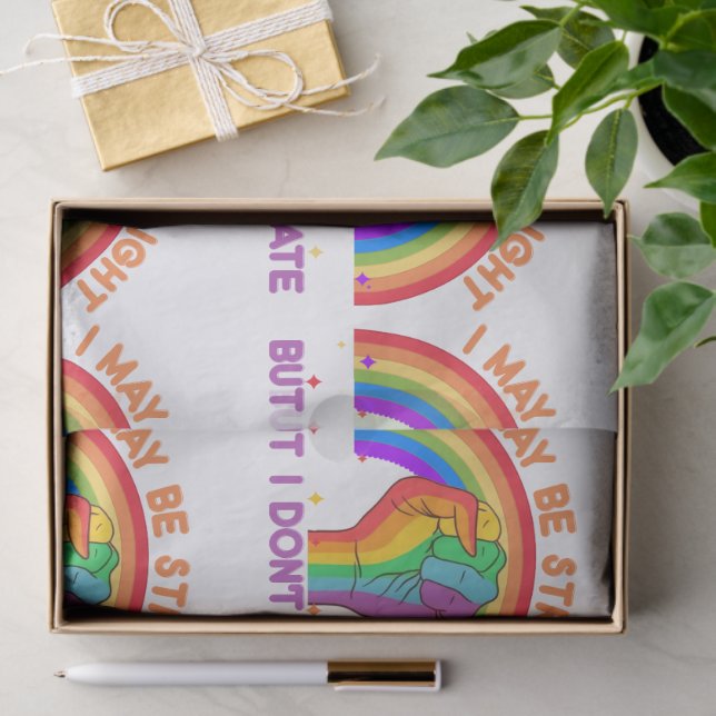 Papel De Seda Puedo ser franco pero no odio el orgullo LGBTQIA (Regalo )