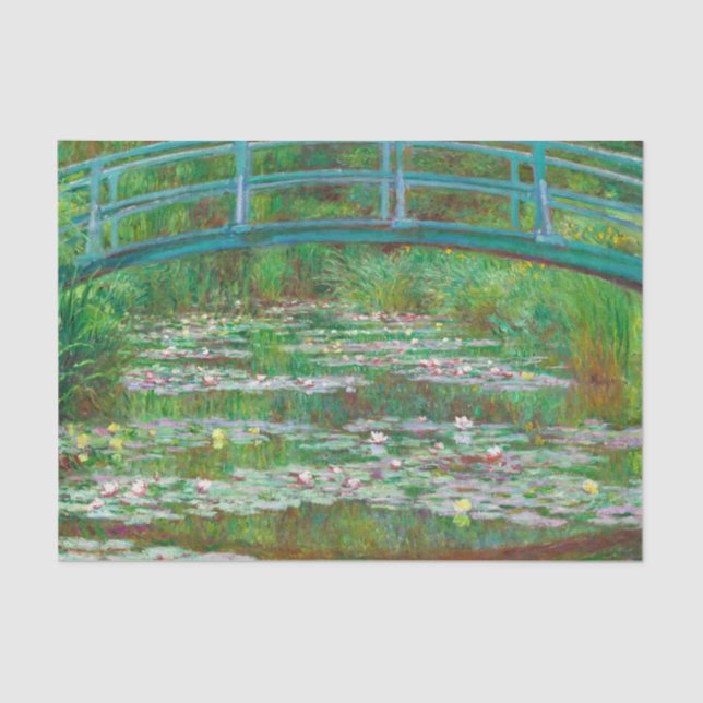 Papel De Seda Puente de fútbol japonés, 1899, por Claude Monet (Anverso)