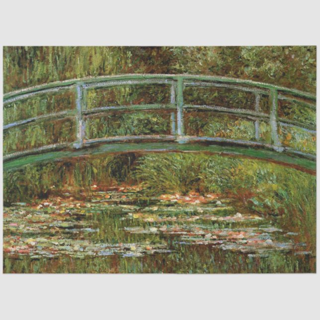 Papel De Seda Puente Japonés Francés Monet Giverney (Anverso)