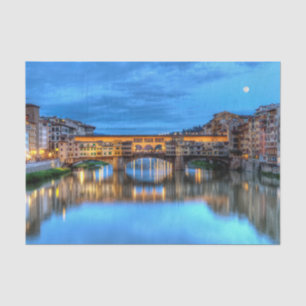 Papel De Seda Puente Ponte vecchio en Florencia, Italia