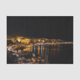 Papel De Seda Puerto de Mahón por la noche - Menorca, España