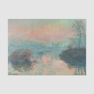 Papel De Seda Puesta de sol de Monet en el Sena Impresionismo de