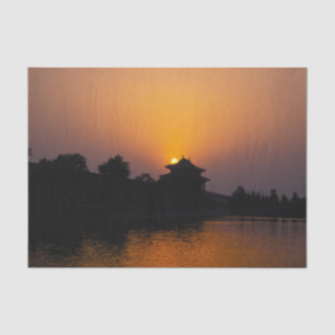 Papel De Seda Puesta de sol en la Ciudad Prohibida - Pekín, Chin