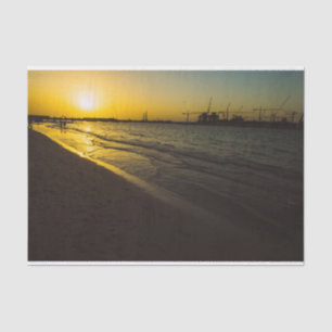 Papel De Seda Puesta de sol en la playa de Dubai