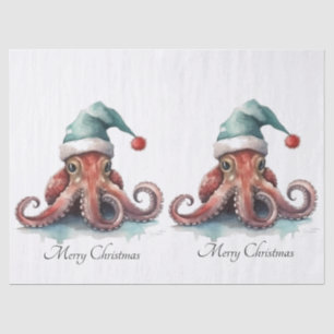 Papel De Seda Pulpo Alegría de Navidad, personalizado