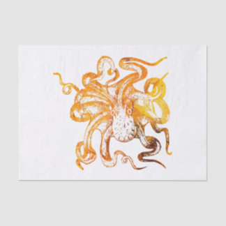 Papel De Seda Pulpo ámbar náutico