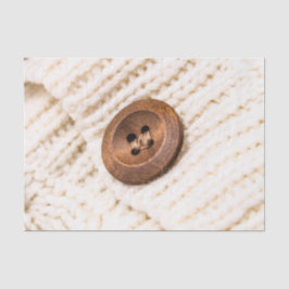 Papel De Seda Pulsera de suéter cardigan botón crema marrón