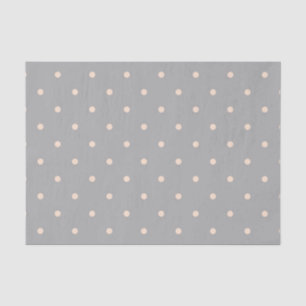 Papel De Seda Punto blanco fondo gris elegante lunares punteado