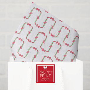 Papel De Seda Punto de Lazo de Lunares Rojos de Acuarela Navidad