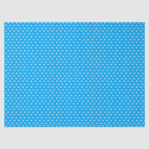 Papel De Seda Punto de Polka Azul