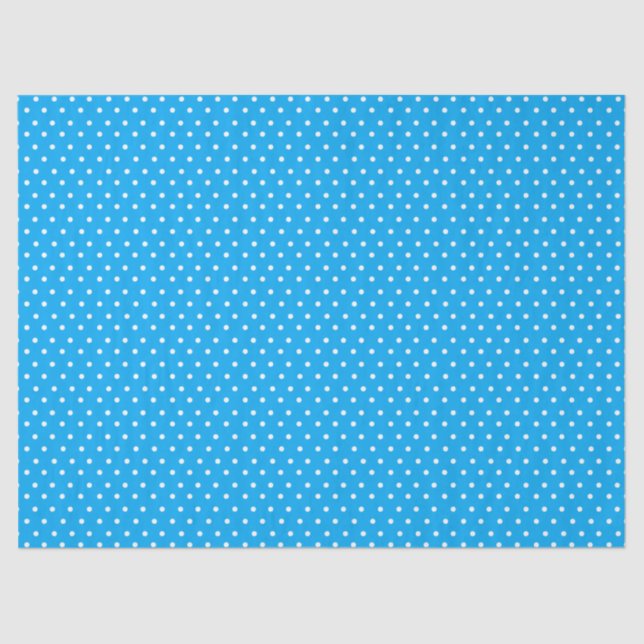 Papel De Seda Punto de Polka Azul (Anverso)