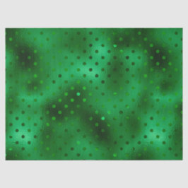 Papel De Seda Punto de Polka de Relieve metalizado Verde