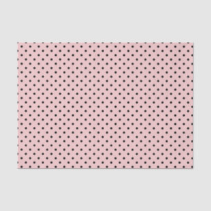 Papel De Seda Punto de polka negra rosa