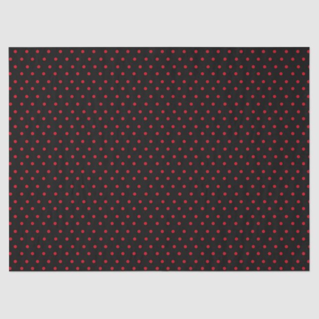 Papel De Seda Punto de Polka Negro (Anverso)