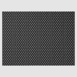 Papel De Seda Punto de Polka Negro