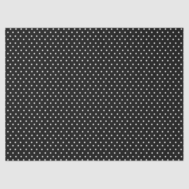 Papel De Seda Punto de Polka Negro (Anverso)