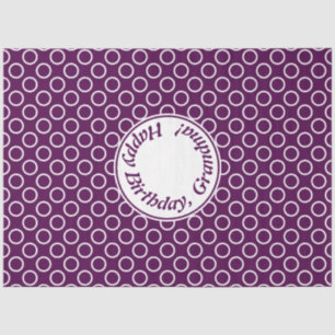 Papel De Seda Punto de Polka Púrpura Contemporáneo