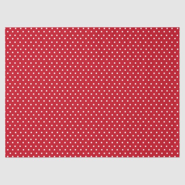 Papel De Seda Punto de Polka Rojo (Anverso)