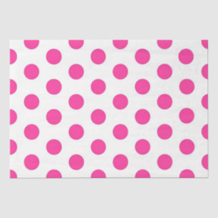 Papel De Seda Punto de Polka Rosa