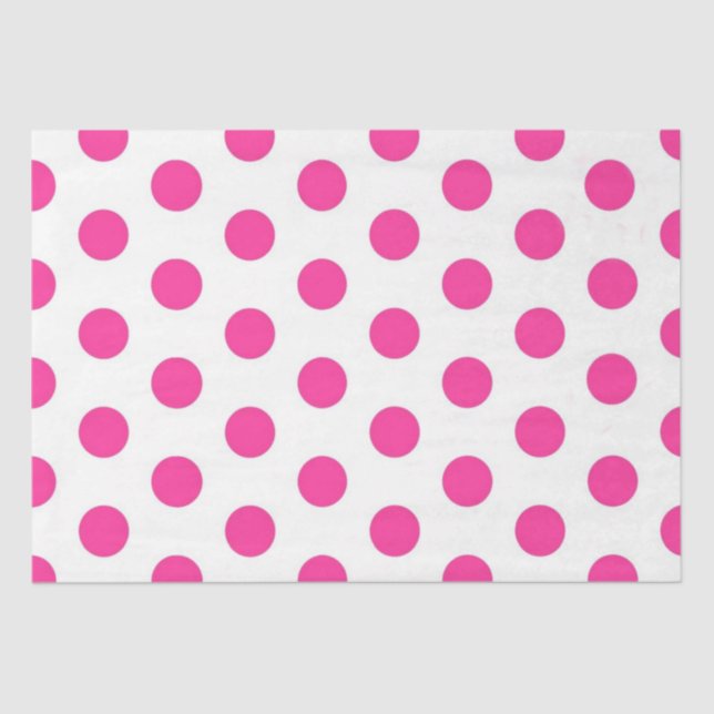 Papel De Seda Punto de Polka Rosa (Anverso)