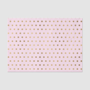 Papel De Seda Punto de Polka Rosa con Oro (serie 46 de diseño ro