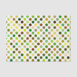 Papel De Seda Puntos amarillo y verde