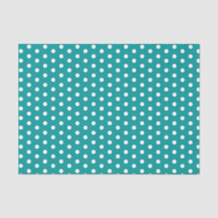 Papel De Seda Puntos Aqua Polka