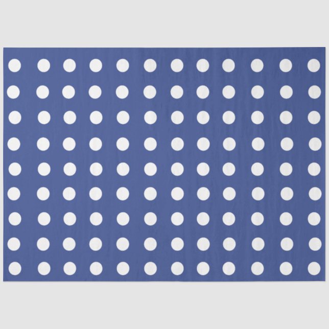 Papel De Seda Puntos Blancos Azules (Anverso)