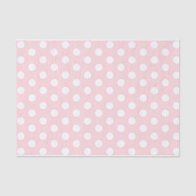 Papel De Seda Puntos blancos en el papel seda rosado (Anverso)