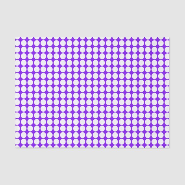 Papel De Seda Puntos Blancos Morados de Lunares (Anverso)