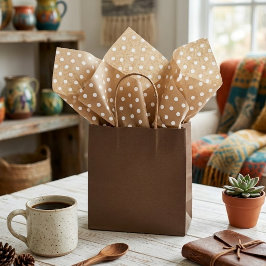 Papel De Seda Puntos Blancos Sencillos Sobre El Burro Marrón Rús