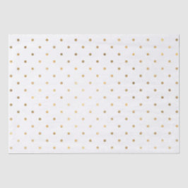 Papel De Seda Puntos blancos y dorados con brillo
