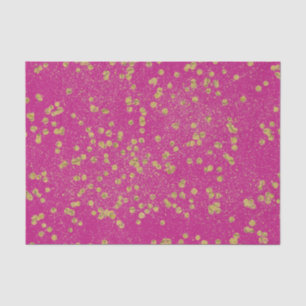 Papel De Seda Puntos de confetti de espuma de oro rosado glitzy