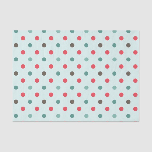 Papel De Seda Puntos de Navidad Angel Polka (Anverso)