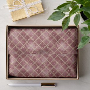 Papel De Seda Puntos de Navidad Rojo Dorado