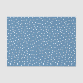 Papel De Seda Puntos de Nieve de Confetti Azul y Blanco