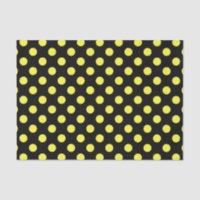 Puntos de polka amarillos sobre fondo negro