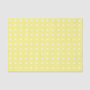Papel De Seda Puntos de polka amarillos y blancos