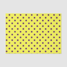 Puntos de polka amarillos y morados