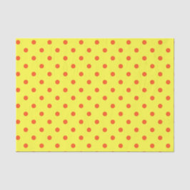 Papel De Seda Puntos de polka amarillos y Naranjas