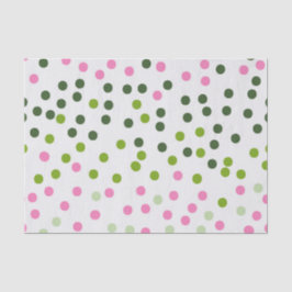 PAPEL DE SEDA PUNTOS DE POLKA BLANCO ROJO VERDE