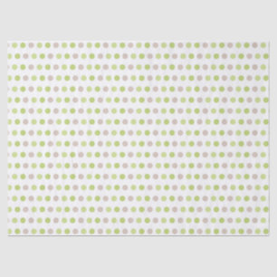 PAPEL DE SEDA PUNTOS DE POLKA BLANCOS DE TÁN VERDE