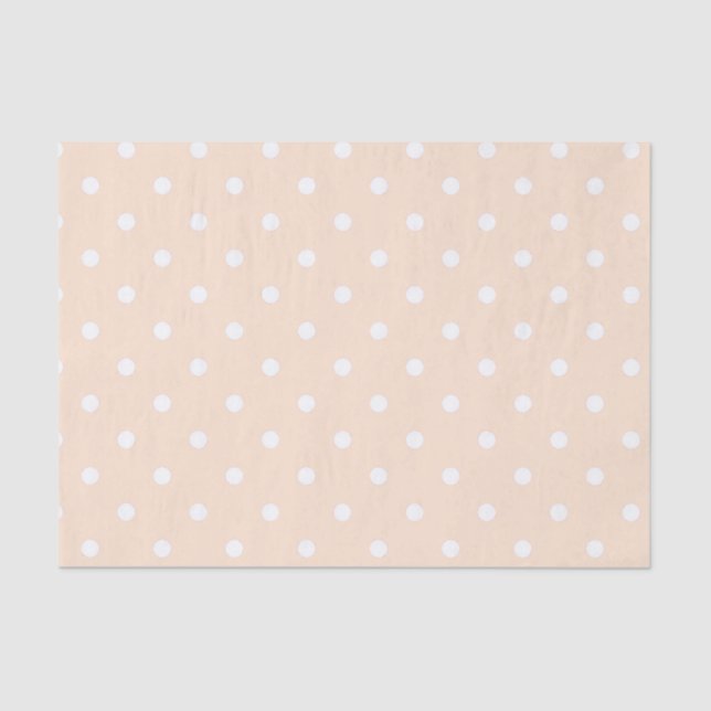 Papel De Seda Puntos de polka de bisel claro (Anverso)